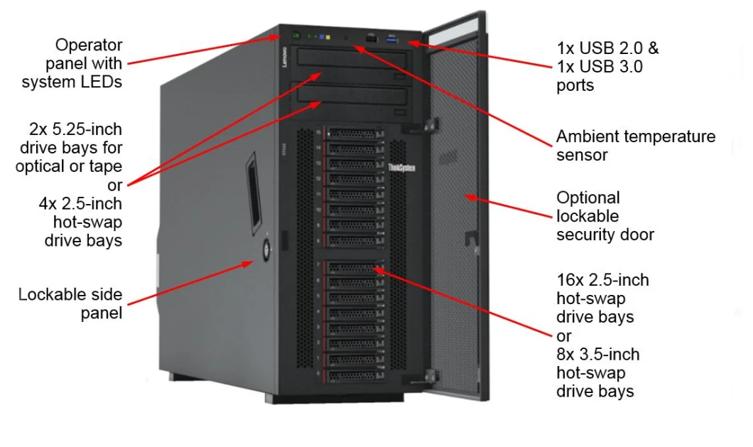 Original Lenovo Storage Server Lenovo Thinksystem St550 Server Tower Desktop